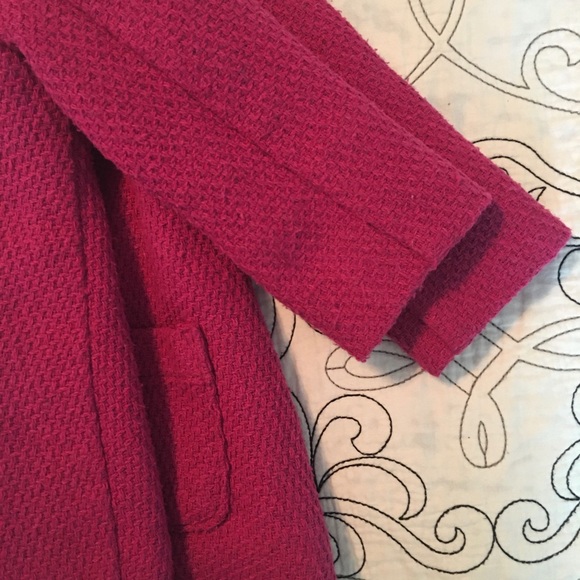 Old Navy, Tweed Peacoat 12-18 MO | Magenta - Picture 4 of 10